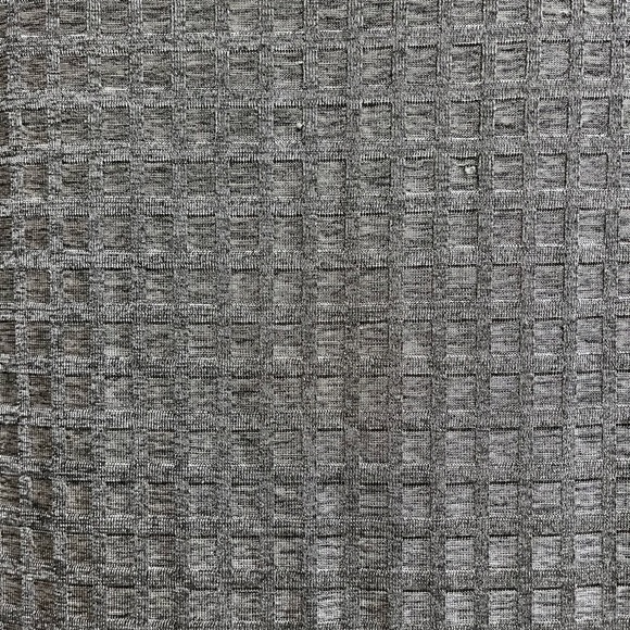 Zara Women’s Gray 3/4 Sleeves Lightweight Textured Checkered Block Sweater M - Picture 2 of 4